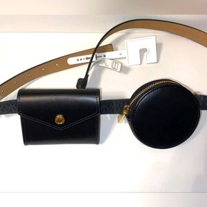 📉📉NWT Michael Kors Double Pouch Belt Bag Black (556274C)